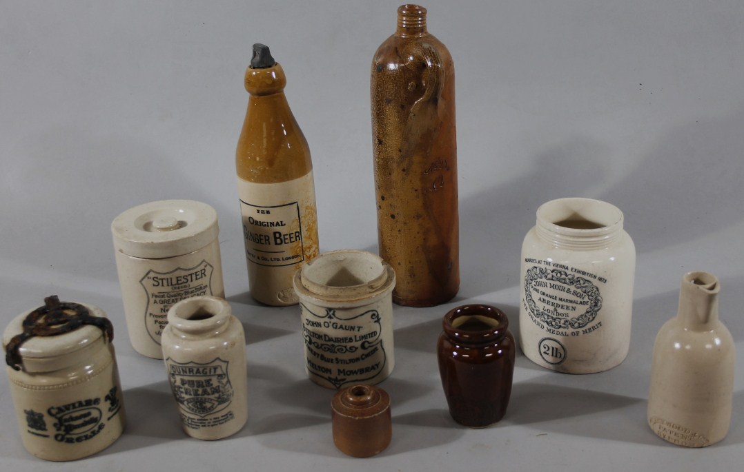 Appraisal: Various stoneware advertising pieces etc to include a John O'