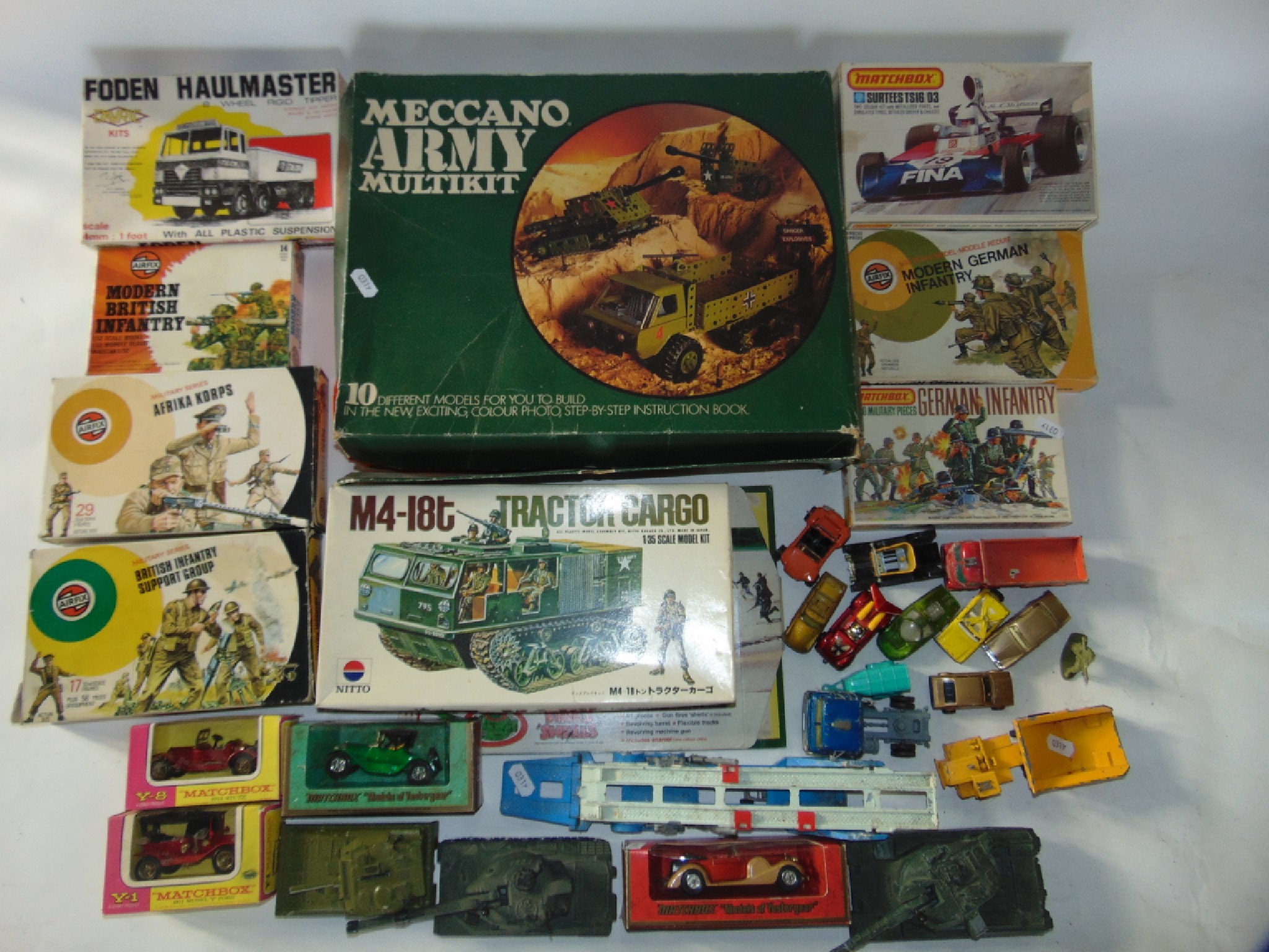 Appraisal: Model vehicles etc to include a boxed Meccano Army Multikit