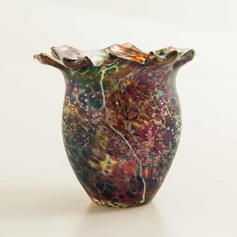 Appraisal: Tim Lazer Sacramento th c Art Glass Vase Tim Lazer