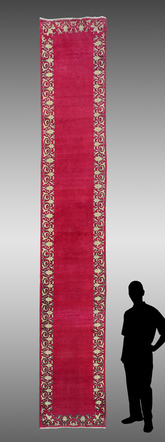 Appraisal: APPROX - YR OLD INDO-PERSIAN HAND KNOTTED WOOL RUNNER '