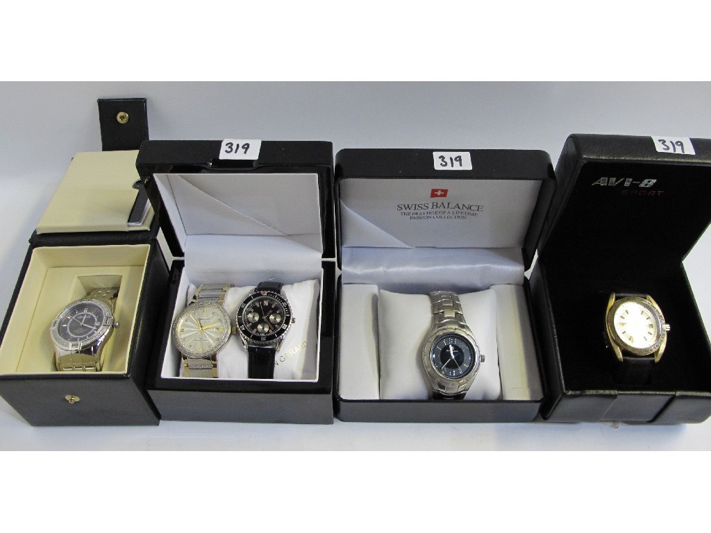 Appraisal: Lot comprising four modern gent's wristwatches