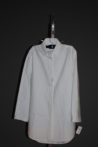 Appraisal: CHADO white silk textured long sleeve shirt Size Neiman Marcus