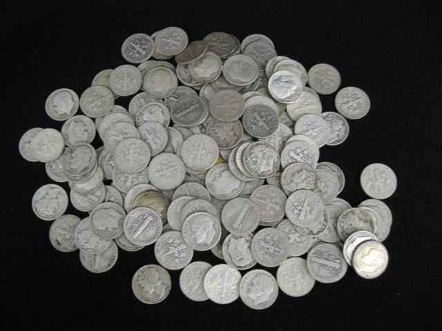 Appraisal: Roosevelt Silver Dimes 's- mixed circulated