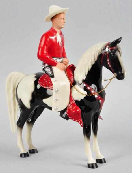 Appraisal: Hartland Larger Red White Cowboy Horse Rider Description Complete set