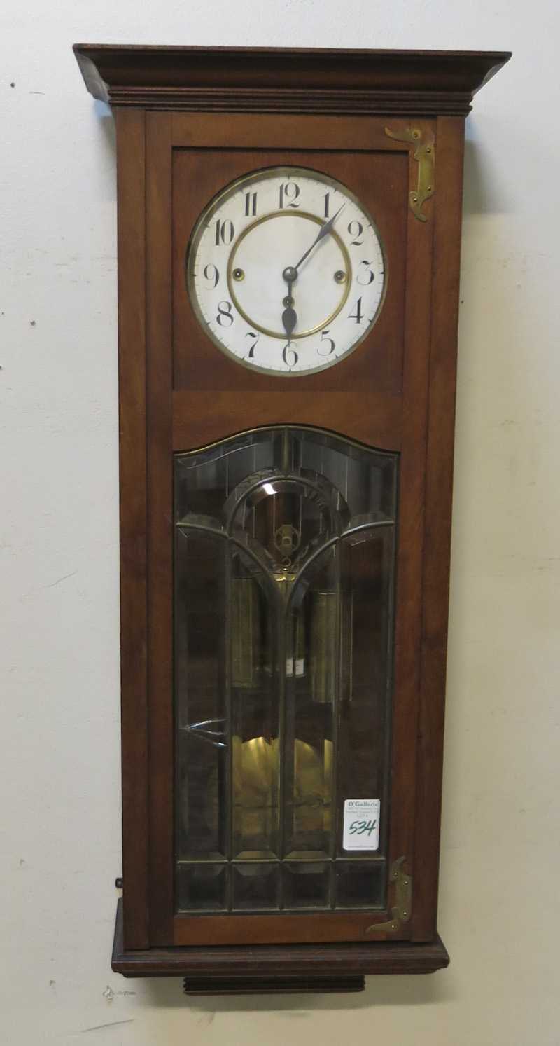 Appraisal: A VIENNA THREE-WEIGHT REGULATOR WALL CLOCK Austria c having a