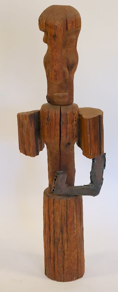 Appraisal: Julie Cohen US - Life Size Wood Figurare From the