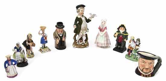 Appraisal: A Collection of English and Continental Porcelain Figurines and Mugs