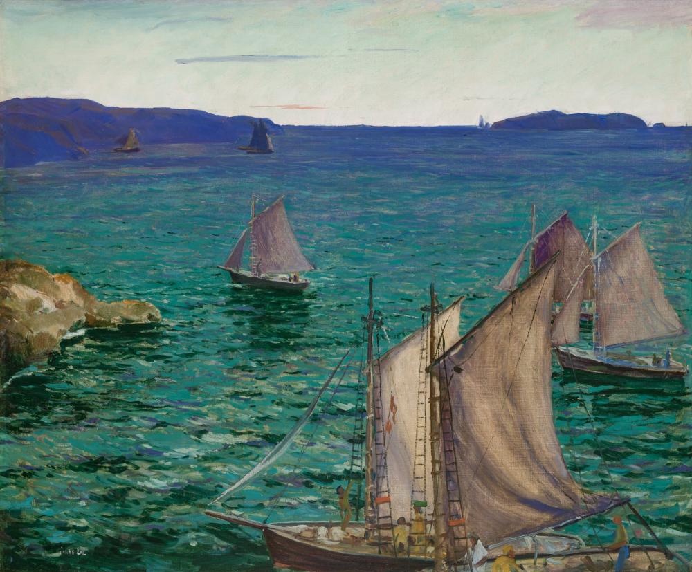 Appraisal: JONAS LIE American - The Emerald Sea at Dawn oil