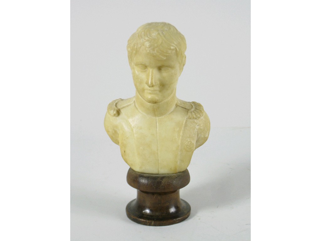 Appraisal: An alabaster Bust of Napoleon