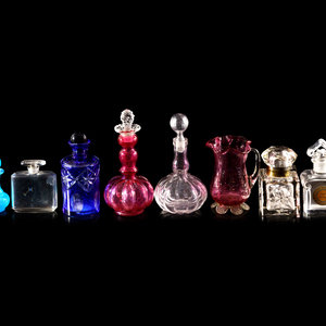 Appraisal: A Group of Glass Scent Bottles together with a Murano