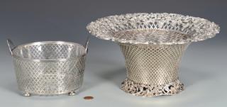 Appraisal: Sterling Baskets Two sterling silver baskets with liners st item