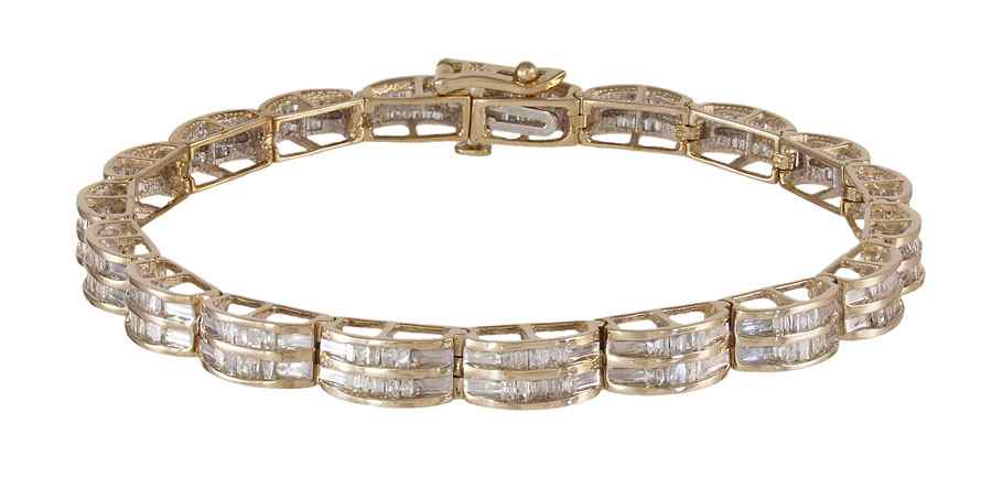 Appraisal: CTW DIAMOND BRACELET Two rows of channel set diamonds in