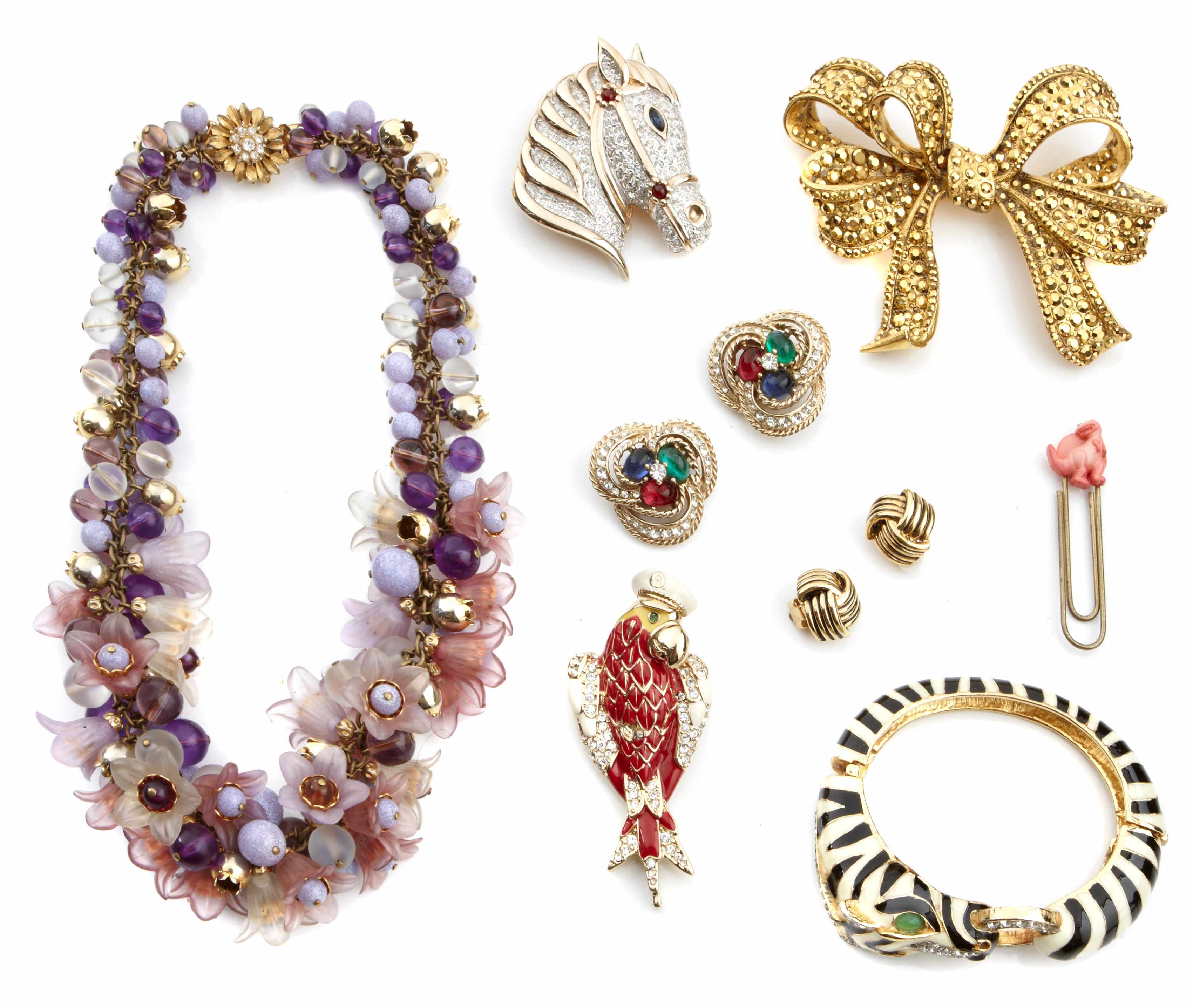 Appraisal: A large group of costume jewelry