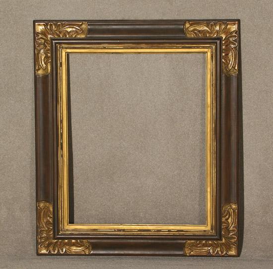 Appraisal: Neoclassical Style Partial Gilt and Brown Painted Wood Frame th