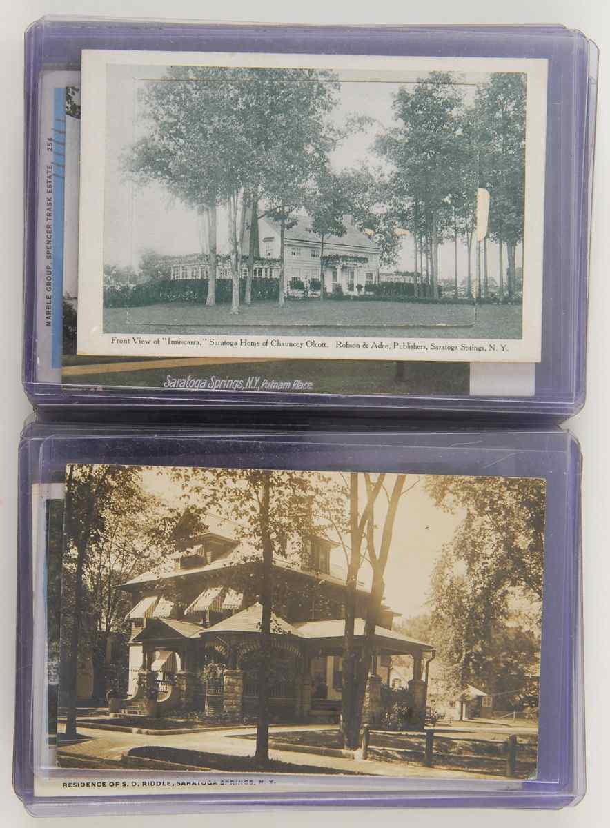 Appraisal: TOPICAL SARATOGA SPRINGS RESIDENCES NOTABLE BUILDINGS early th Century postcards