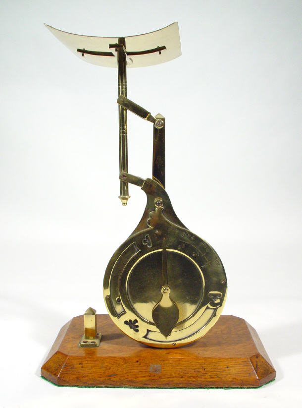 Appraisal: Pair of Victorian brass hinged scales with pierced dial on