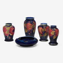 Appraisal: Moorcroft Pottery Collection of Pomegranate works c - glazed earthenware