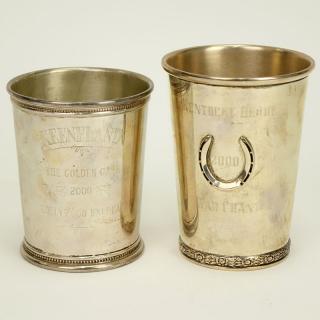 Appraisal: Two Sterling Silver Julep Cups Two Sterling Silver Julep Cups