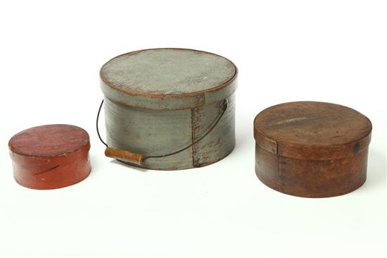 Appraisal: TWO PANTRY BOXES AND A CARRIER American late th century