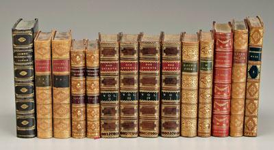 Appraisal: leather-bound books includes four volumes Don Quixote full leather three