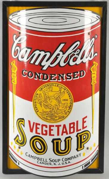 Appraisal: Porcelain Campbell's Soup Curved Corner Sign Circa s to s