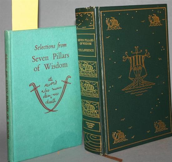 Appraisal: Lawrence T E Titles volumes various editions of two of