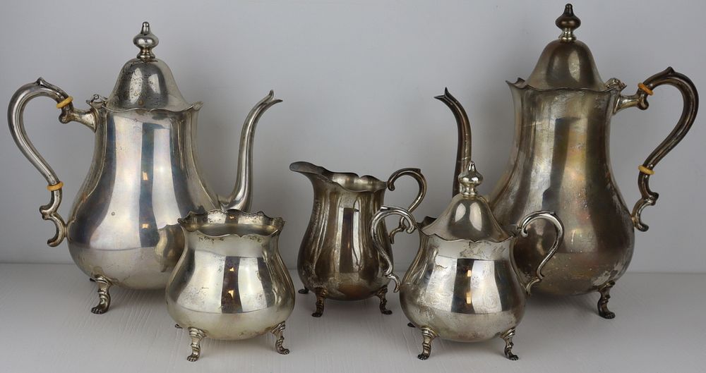 Appraisal: STELING Pc Fina Sterling Tea Service Fina sterling tea service