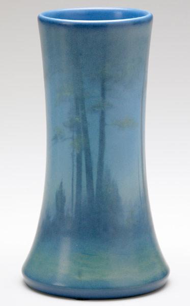 Appraisal: ROOKWOOD Scenic Vellum vase painted by Lenore Asbury with a