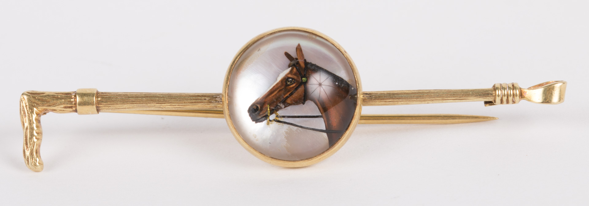 Appraisal: A Horse Stick Pin k yellow gold stick pin with