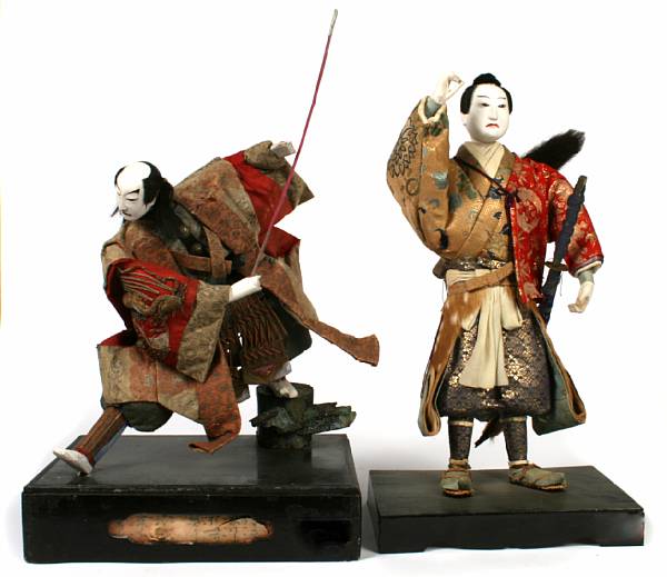 Appraisal: Four ningyo dolls of theater figures height of tallest in