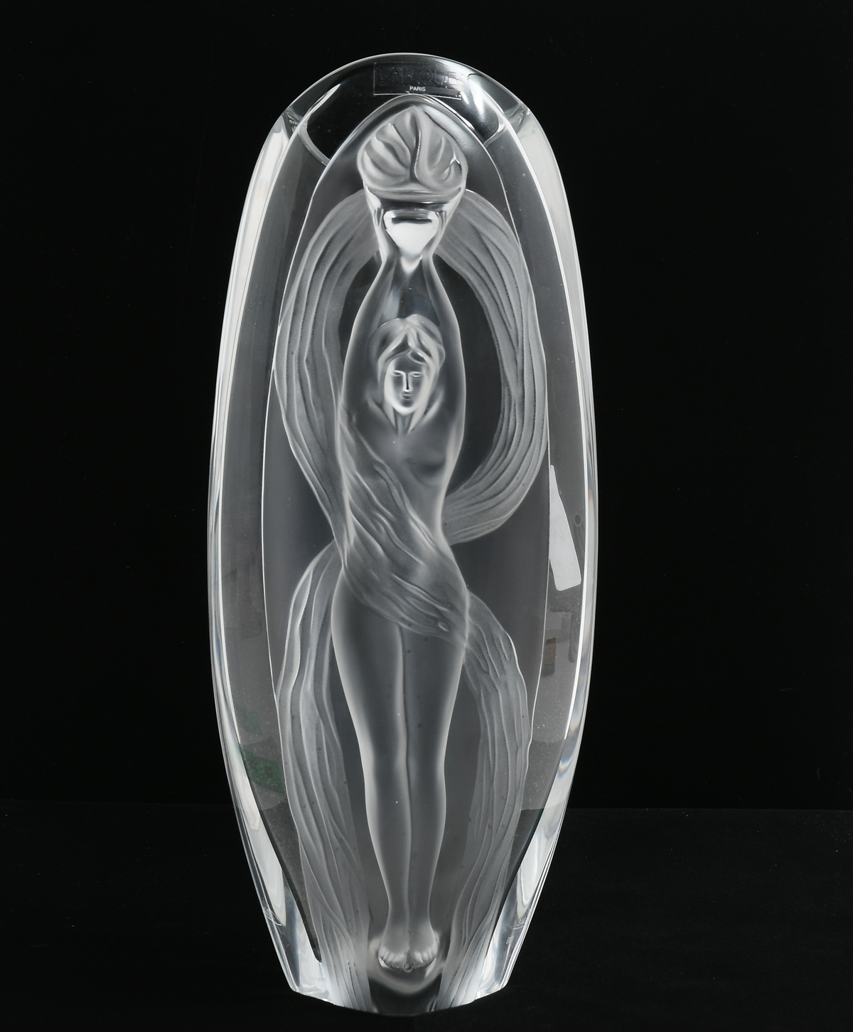 Appraisal: FRENCH MARIE CLAUDE LALIQUE NUDE VASE Frosted nude female vase