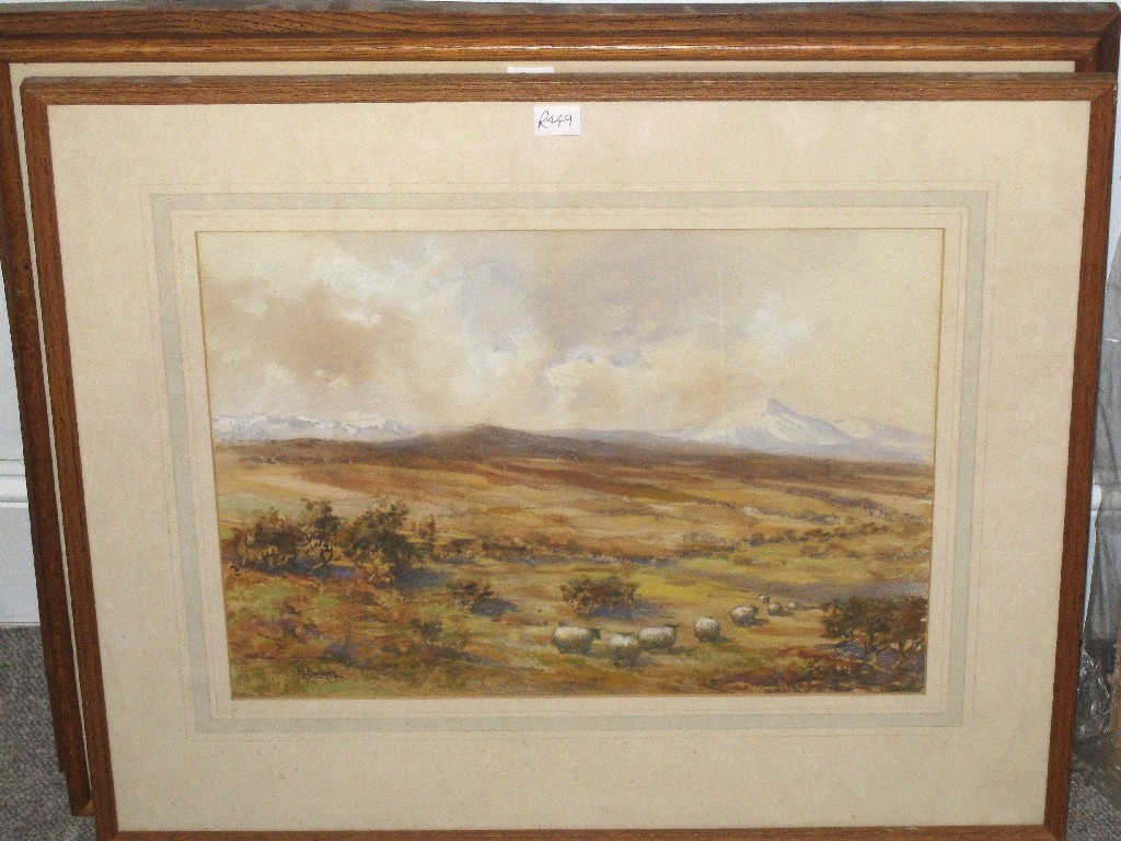 Appraisal: P R BOURNE Three watercolours all signed