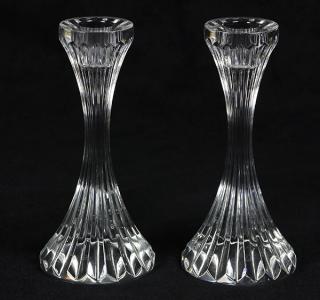 Appraisal: Pair of Baccarat 'Messena' candle holders Pair of Baccarat 'Messena'