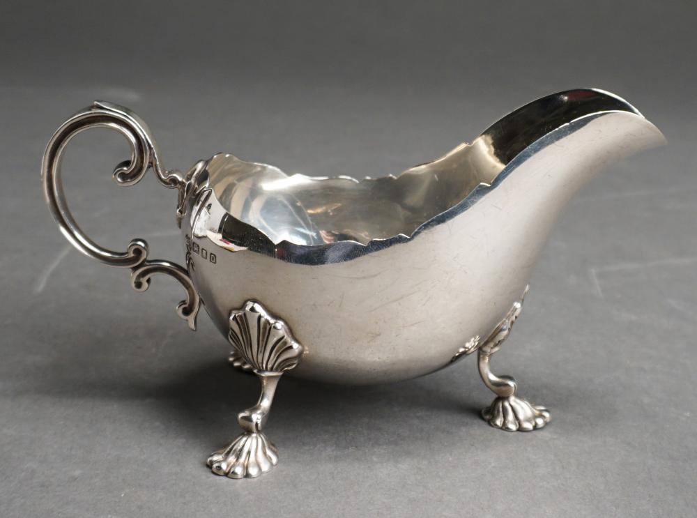 Appraisal: GEORGE VI ENGLISH SILVER SAUCE BOAT PETER GUILLE LTD LONDON