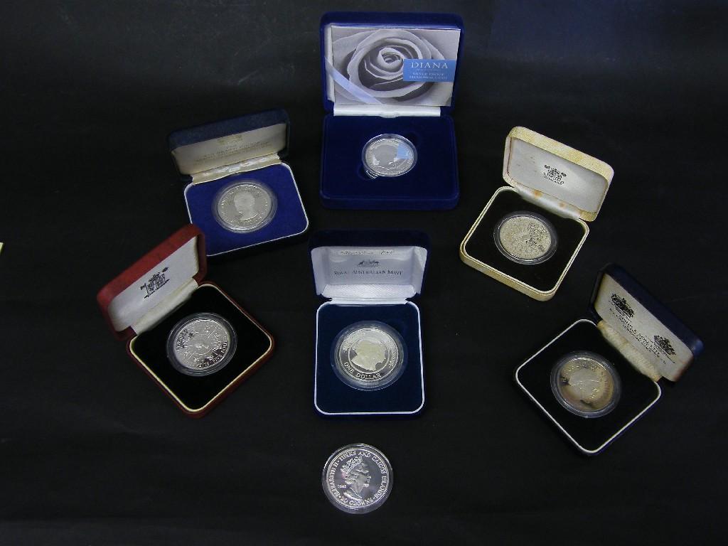 Appraisal: Diana Princess of Wales commemorative silver proof coin cased with