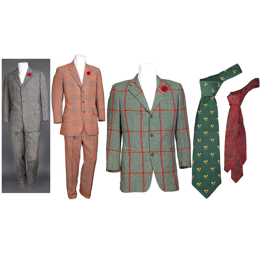 Appraisal: Collection of Clothing Comprising a green heathered tweed sports jacket