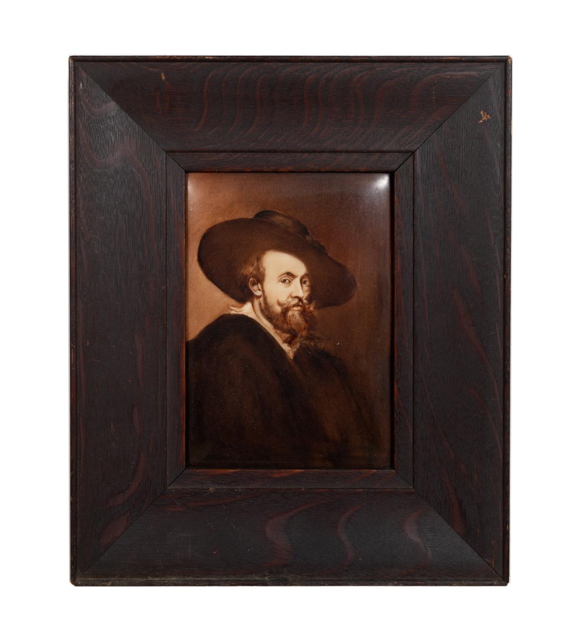 Appraisal: AFTER SIR PETER PAUL RUBENS PORCELAIN PLAQUE Continental painted porcelain