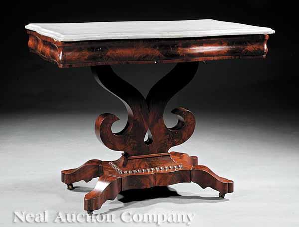 Appraisal: An American Late Classical Mahogany Side Table c - New