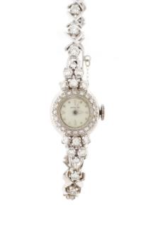 Appraisal: Ladies Hamilton k White Gold Diamond Watch A ladies' K