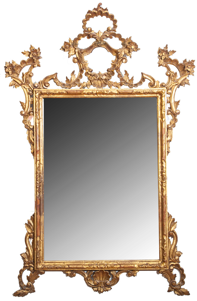 Appraisal: Italian Rococo Style Giltwood Mirror ft in x in x