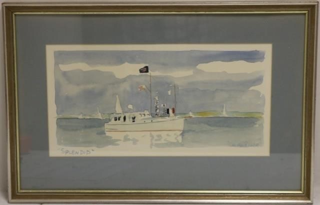 Appraisal: NORMAN FORTIER - S DARTMOUTH ARTIST WATERCOLOR DEPICTING THE EDGARTOWN