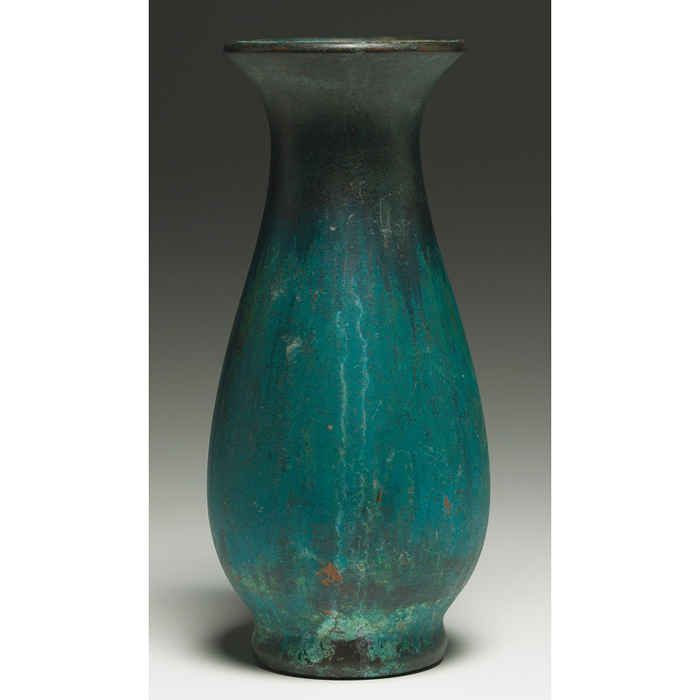 Appraisal: Clewell vase copper clad tapered and swollen form original patina