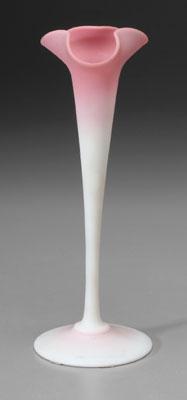 Appraisal: Peachblow vase opalescent pink to ivory probably Wheeling - in