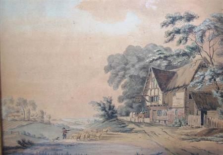 Appraisal: Attributed to John Barton Views of the English Countryside Two