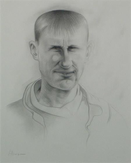 Appraisal: PETER HOWSON SCOTTISH B HEAD STUDY OF A YOUNG MAN