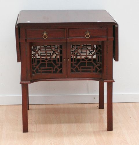 Appraisal: A th century mahogany night cabinet in the Chinese taste