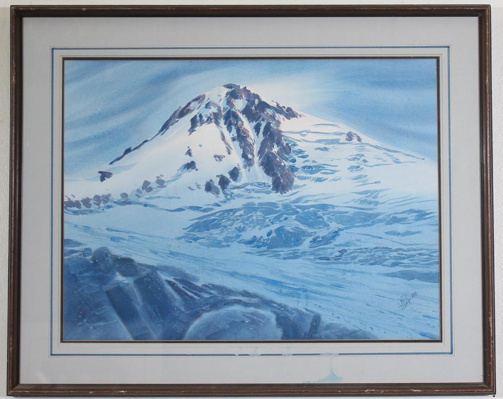 Appraisal: PHIL TYLER Oregon - watercolor on paper Elliot Glacier -