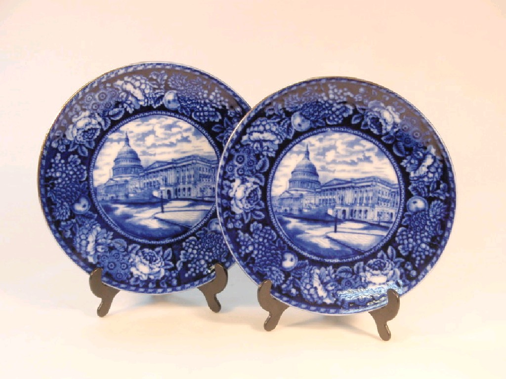 Appraisal: A pair of Royal Staffordshire pottery plates printed in blue