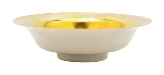 Appraisal: Steuben Aurene Center Bowl having gold iridescent finish Height x