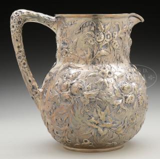 Appraisal: COIN SILVER WATER PITCHER BY KIRK SON COIN SILVER WATER